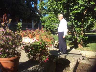 Il professor Vittorio Marzi, coordinatore di Villa La Rocca. E' stato lui a volere la creazione del giardino